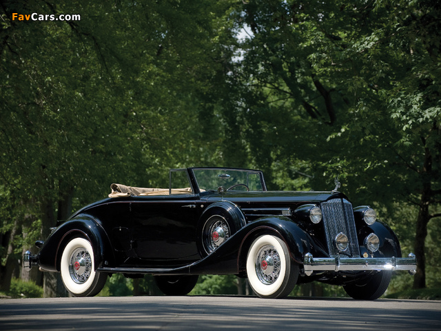Packard Twelve Coupe Roadster (1407-939) 1936 pictures (640 x 480)