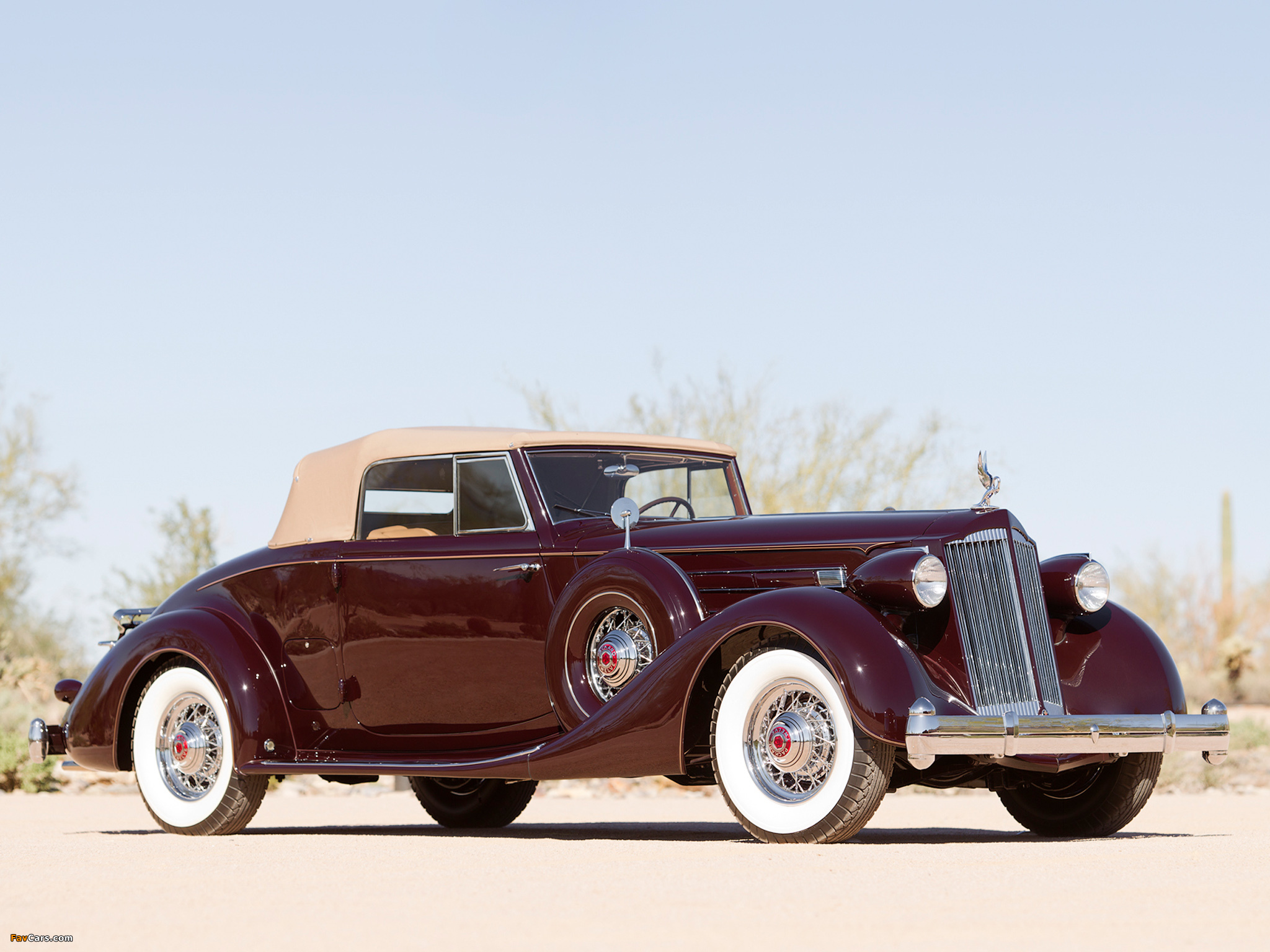 Packard Twelve Coupe Roadster (1407-939) 1936 wallpapers (2048 x 1536)