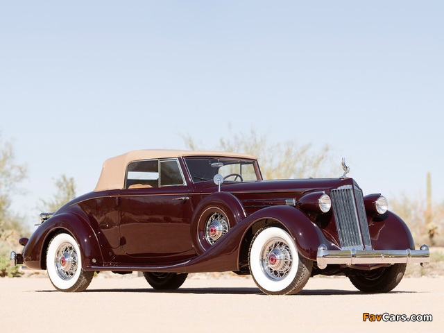 Packard Twelve Coupe Roadster (1407-939) 1936 wallpapers (640 x 480)