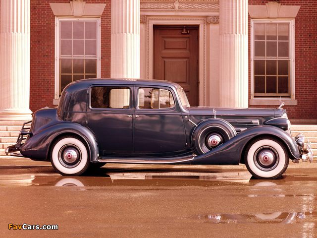 Packard Twelve Club Sedan (1036) 1937 wallpapers (640 x 480)