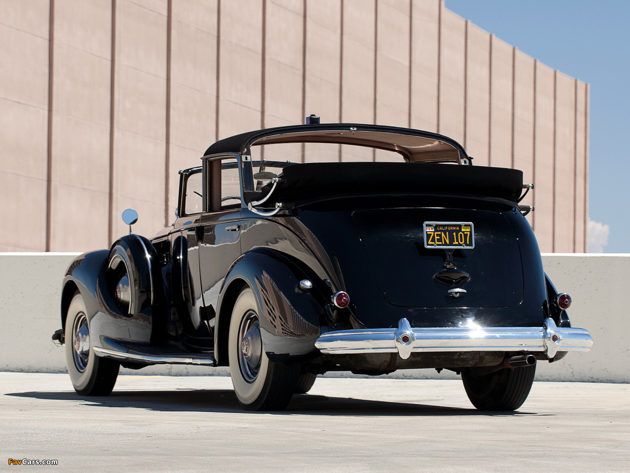 Packard Twelve All-Weather Cabriolet by Brunn (1608-3087) 1938 wallpapers (1280 x 960)