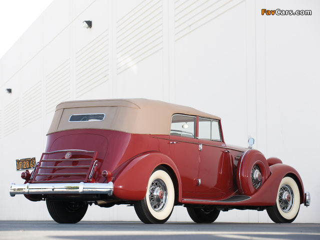 Photos of Packard Twelve Convertible Sedan by Dietrich (1208-873) 1935 (640 x 480)