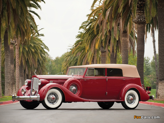 Photos of Packard Twelve Convertible Sedan by Dietrich (1208-873) 1935 (640 x 480)