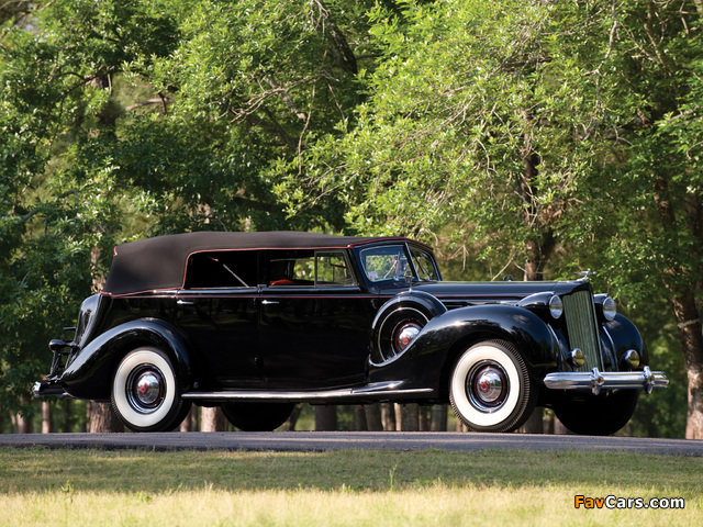 Photos of Packard Twelve Convertible Sedan (1608-1153) 1938 (640 x 480)