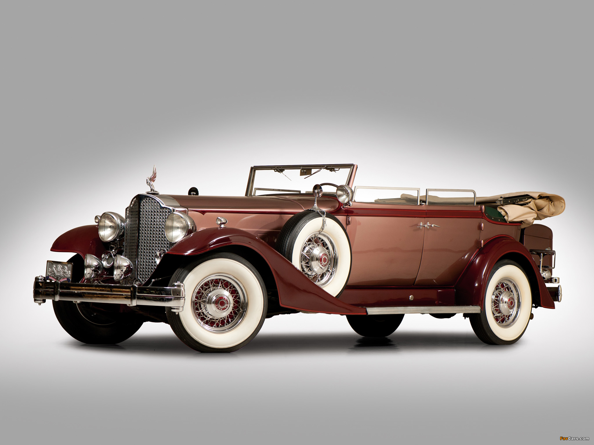 Packard Twelve Convertible Sedan (1005-640) 1933 wallpapers (2048 x 1536)