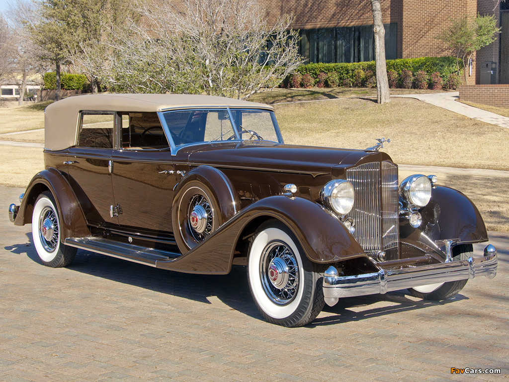 Packard Twelve Convertible Sedan by Dietrich (1108-4070) 1934 wallpapers (1024 x 768)