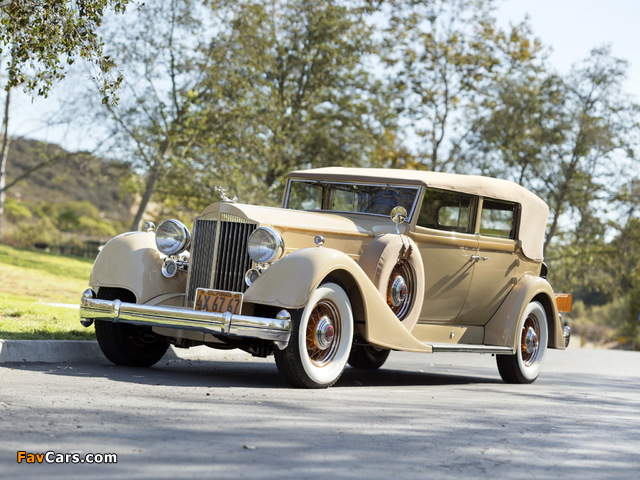 Packard Twelve Convertible Sedan (1107-743) 1934 wallpapers (640 x 480)