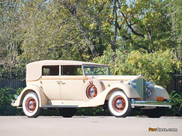 Packard Twelve Convertible Sedan (1107-743) 1934 wallpapers (640 x 480)