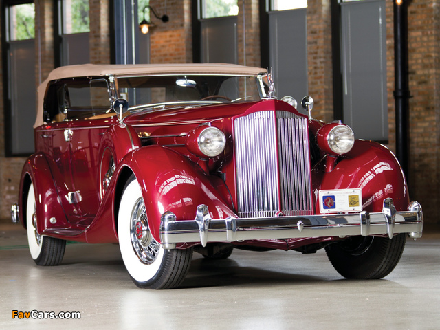 Packard Twelve Dual Cowl Sport Phaeton by Dietrich (1207-821) 1935 wallpapers (640 x 480)