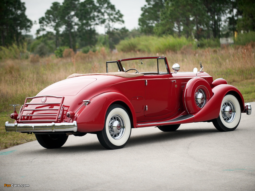 Packard Twelve Coupe Roadster (1407-939) 1936 wallpapers (1024 x 768)