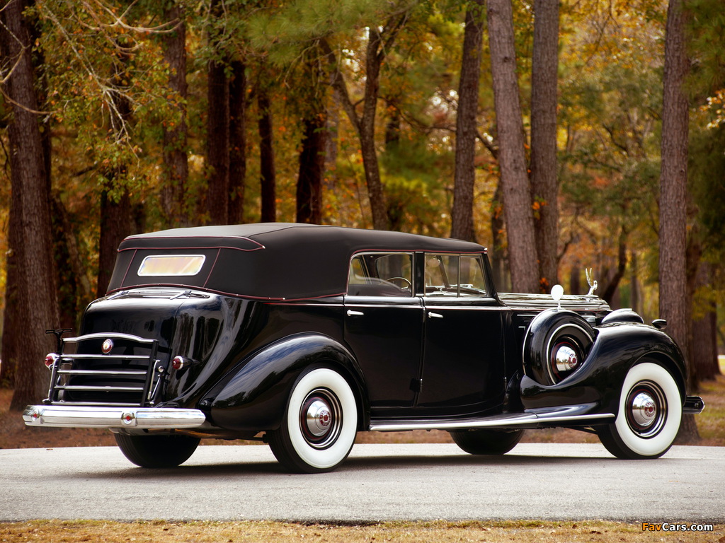 Packard Twelve Convertible Sedan (1608-1153) 1938 wallpapers (1024 x 768)