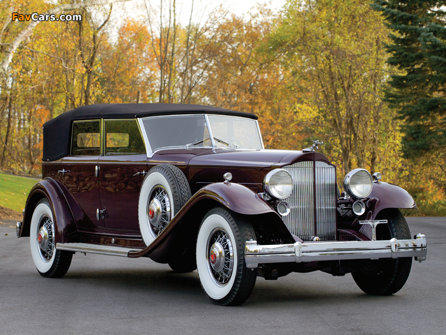 Packard Twin Six Individual Custom Convertible Sedan by Dietrich 1932 wallpapers (640 x 480)