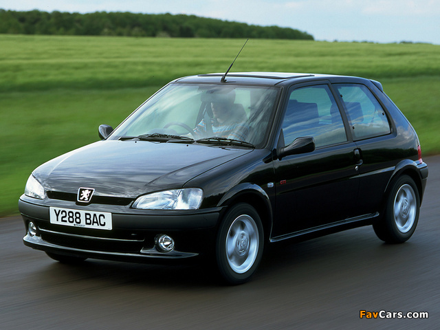 Peugeot 106 GTI UK-spec 1996–2003 wallpapers (640 x 480)