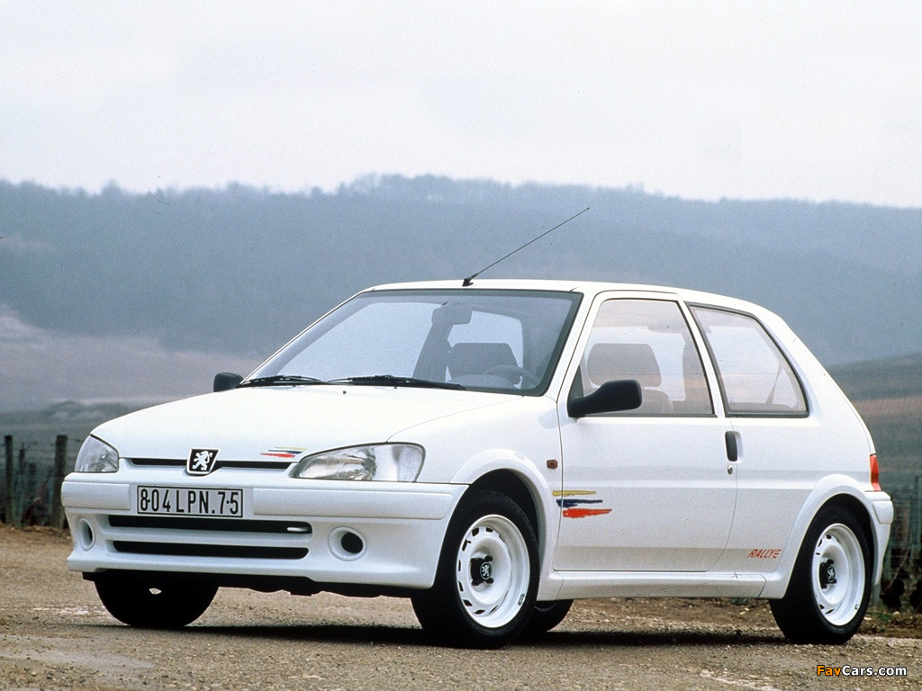 Peugeot 106 Rallye 1997–98 wallpapers (1024 x 768)