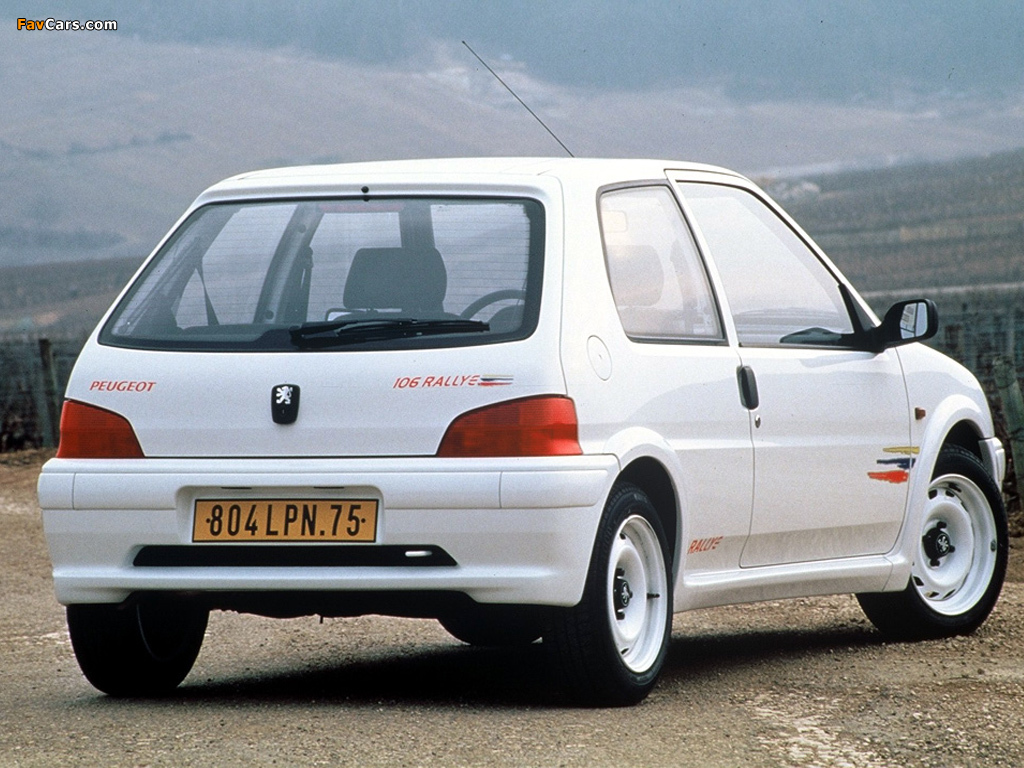 Peugeot 106 Rallye 1997–98 wallpapers (1024 x 768)