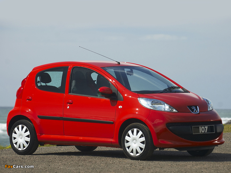 Images of Peugeot 107 5-door ZA-spec 2006–10 (800 x 600)