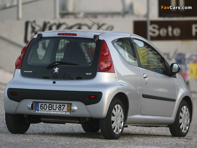 Peugeot 107 3-door 2005–08 pictures (640 x 480)
