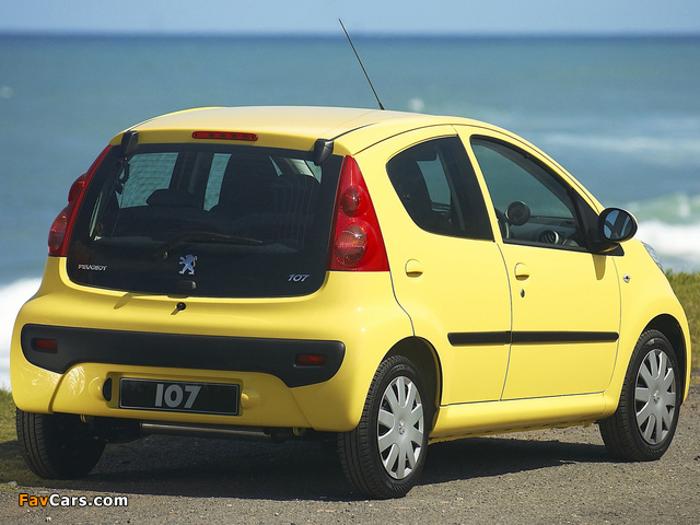 Peugeot 107 5-door ZA-spec 2006–10 pictures (640 x 480)