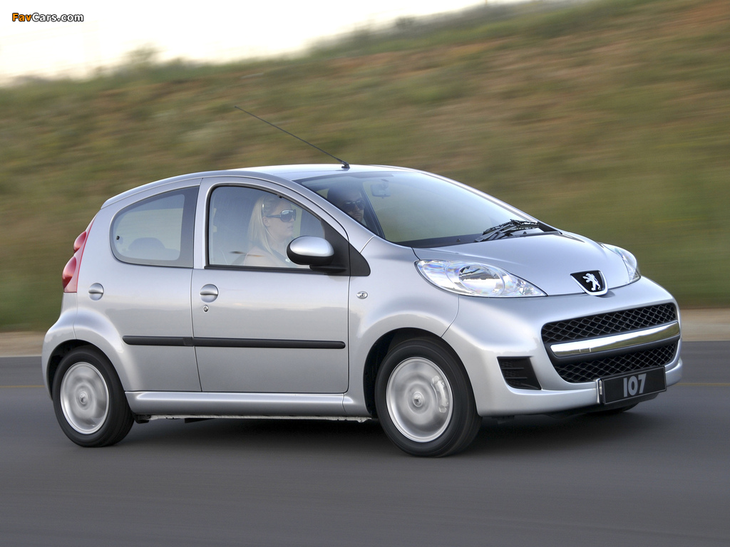 Peugeot 107 5-door ZA-spec 2010–12 images (1024 x 768)