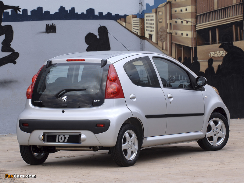 Peugeot 107 5-door ZA-spec 2010–12 wallpapers (800 x 600)