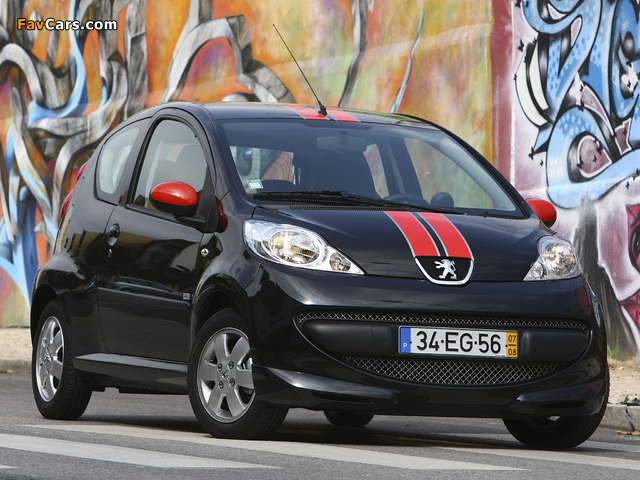 Peugeot 107 RC Line 2007–08 wallpapers (640 x 480)