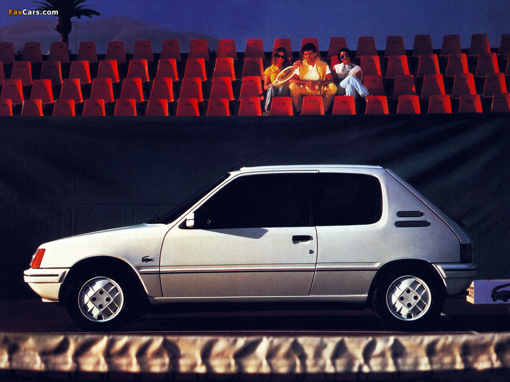 Peugeot 205 Lacoste 1984–86 photos (1024 x 768)