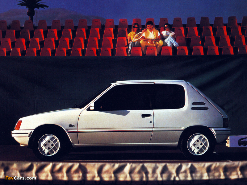 Peugeot 205 Lacoste 1984–86 photos (800 x 600)