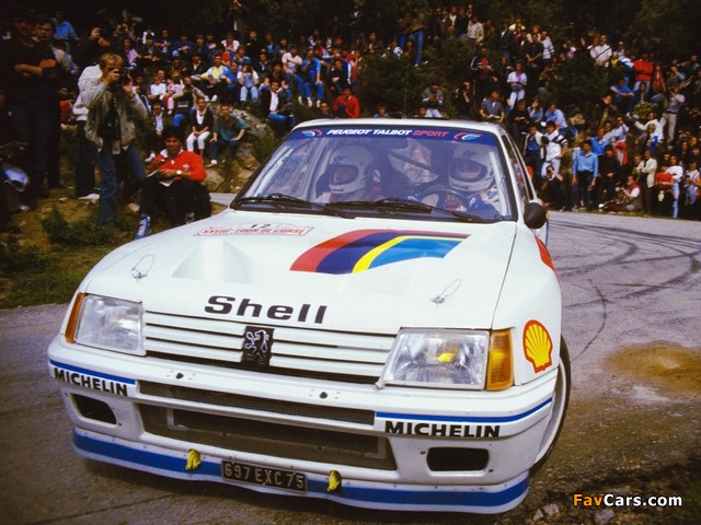 Peugeot 205 T16 Rally Car 1984–85 photos (640 x 480)