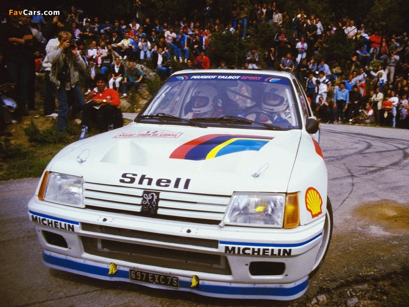 Peugeot 205 T16 Rally Car 1984–85 photos (800 x 600)