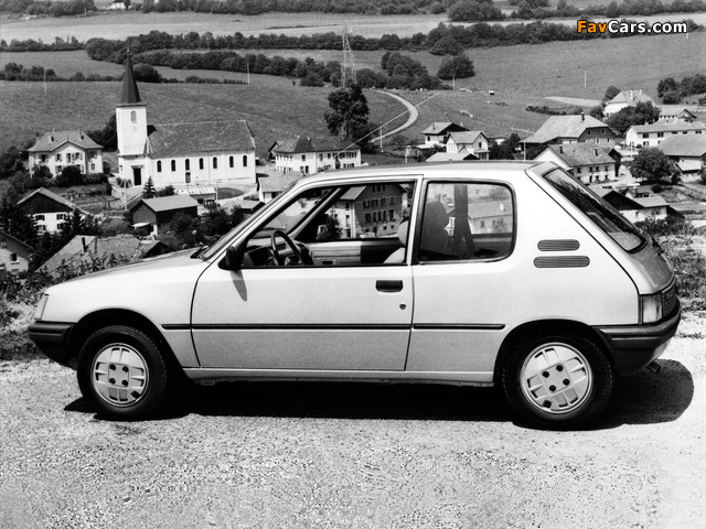 Peugeot 205 3-door 1984–98 pictures (640 x 480)