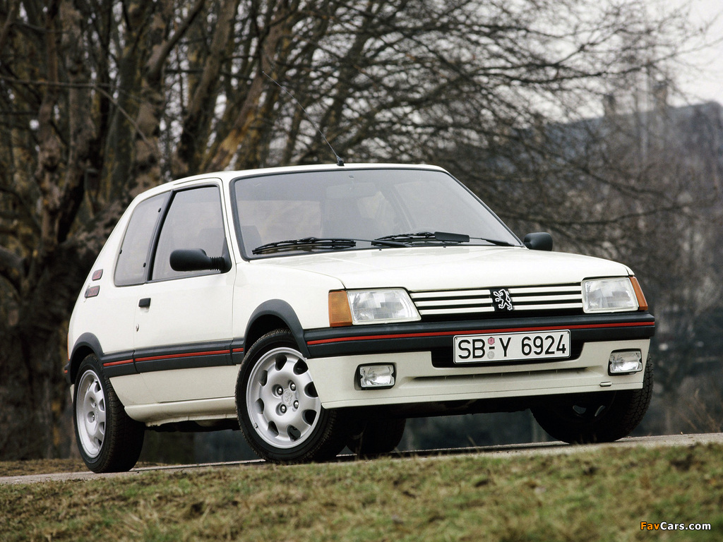 Peugeot 205 GTi 1984–94 pictures (1024 x 768)