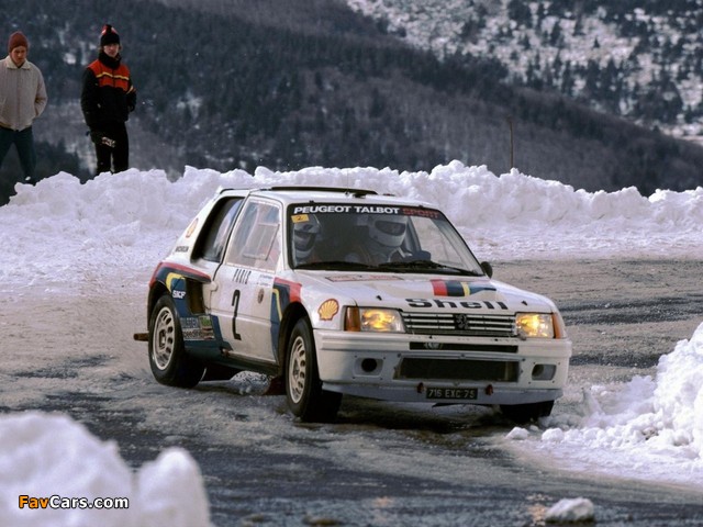 Peugeot 205 T16 Rally Car 1984–85 wallpapers (640 x 480)