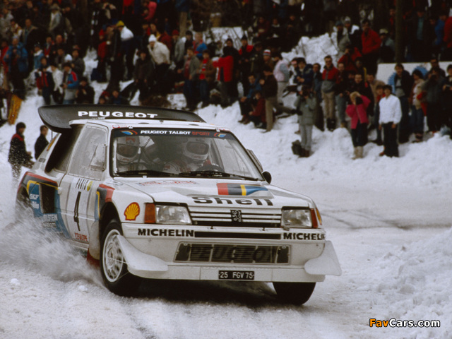Peugeot 205 T16 Rally Car 1984–86 wallpapers (640 x 480)