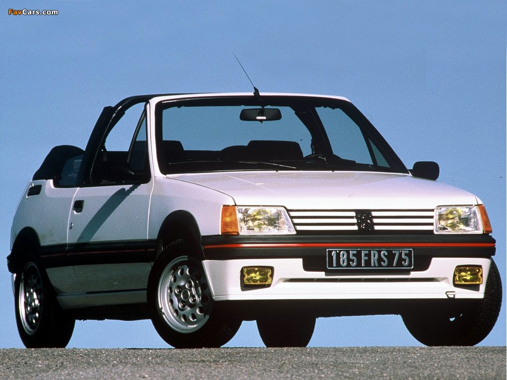 Peugeot 205 Cabrio 1986–94 photos (1024 x 768)