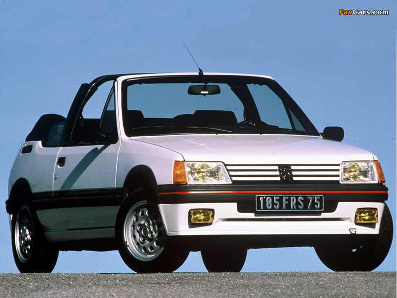 Peugeot 205 Cabrio 1986–94 photos (800 x 600)