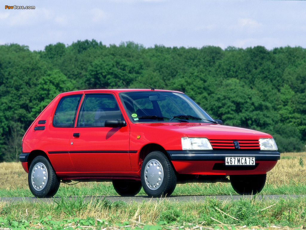 Peugeot 205 3-door 1990–98 pictures (1024 x 768)