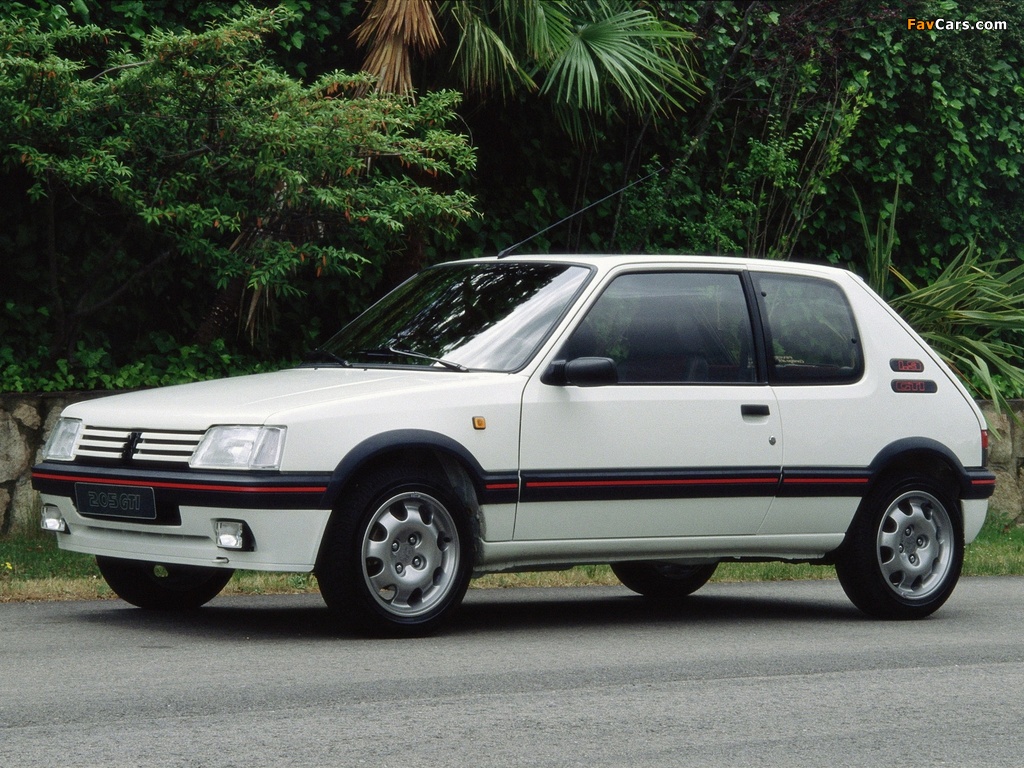 Peugeot 205 GTI 1991–94 wallpapers (1024 x 768)