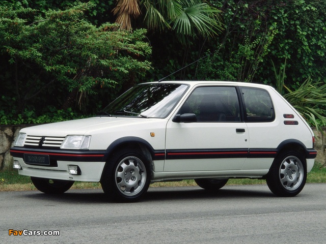 Peugeot 205 GTI 1991–94 wallpapers (640 x 480)