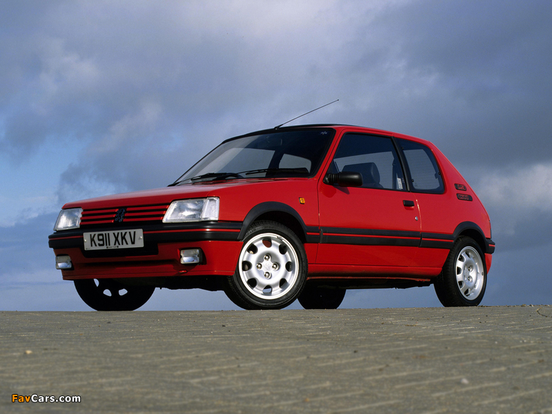 Photos of Peugeot 205 GTI UK-spec 1991–94 (800 x 600)