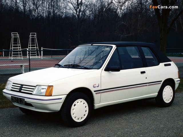 Pictures of Peugeot 205 SJ Cabrio 1986–90 (640 x 480)