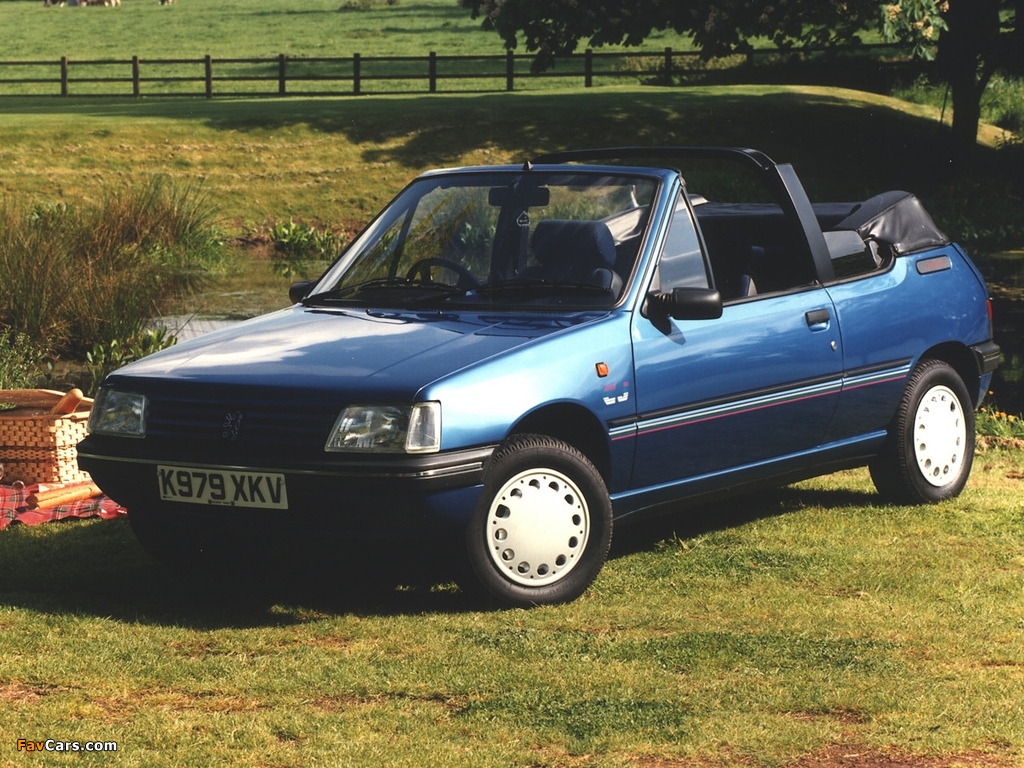 Pictures of Peugeot 205 SJ Cabrio UK-spec 1986–90 (1024 x 768)