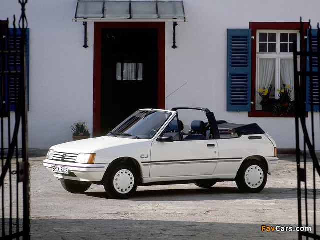 Peugeot 205 SJ Cabrio 1986–90 wallpapers (640 x 480)