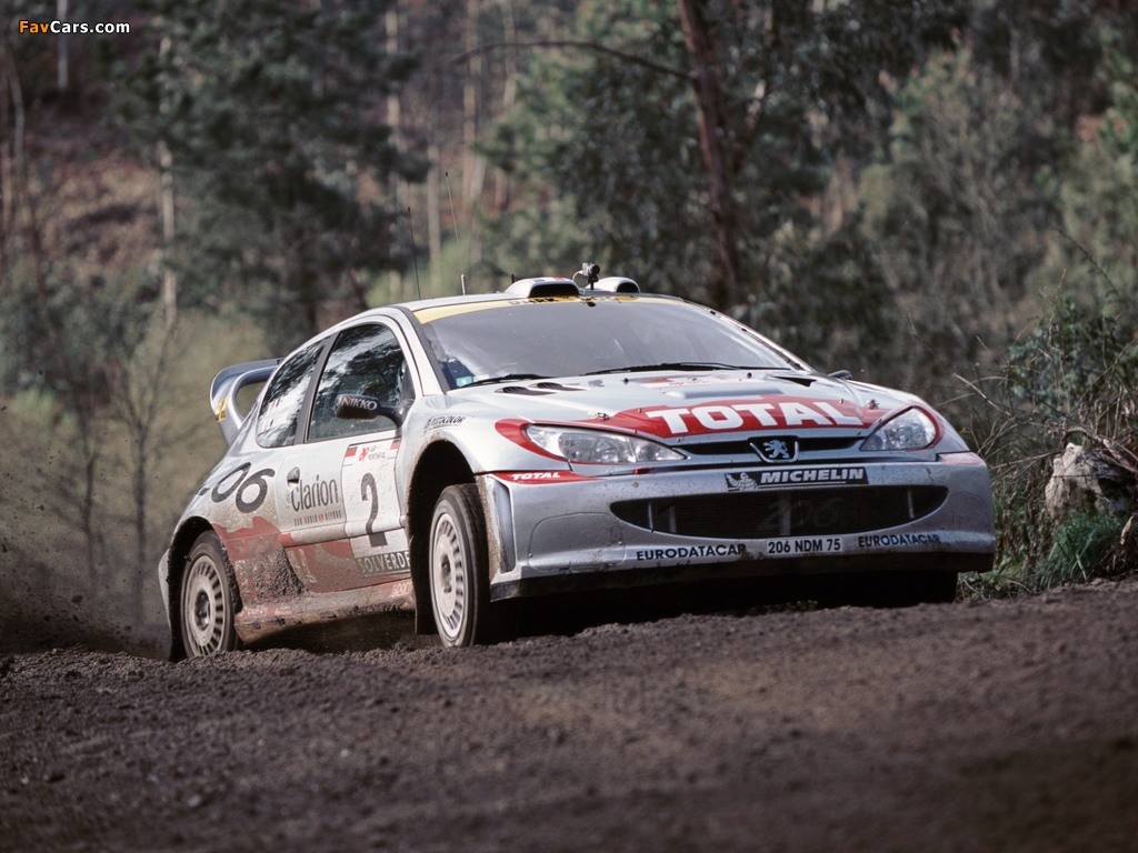 Peugeot 206 WRC 1999–2003 pictures (1024 x 768)