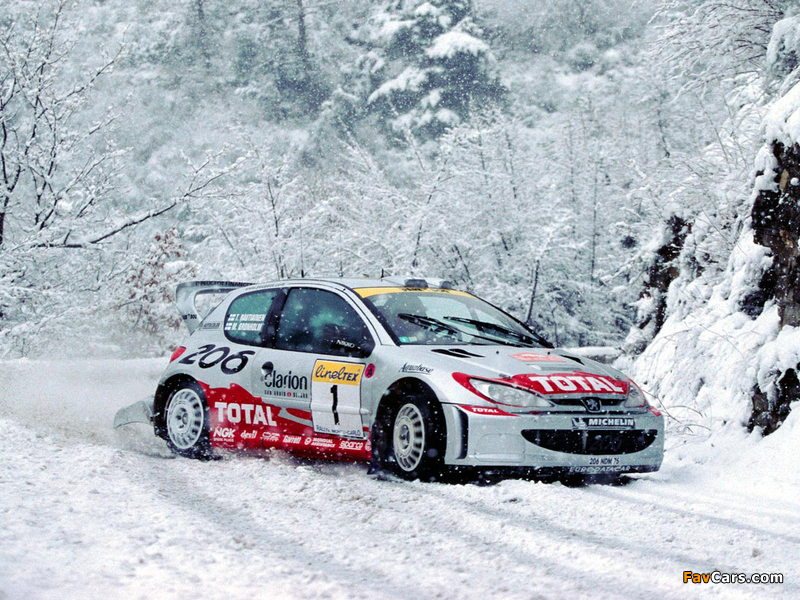Peugeot 206 WRC 1999–2003 wallpapers (800 x 600)