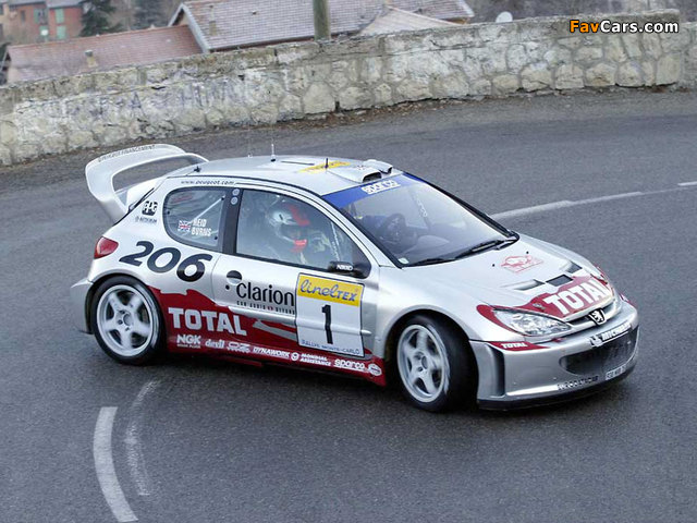 Peugeot 206 WRC 1999–2003 wallpapers (640 x 480)