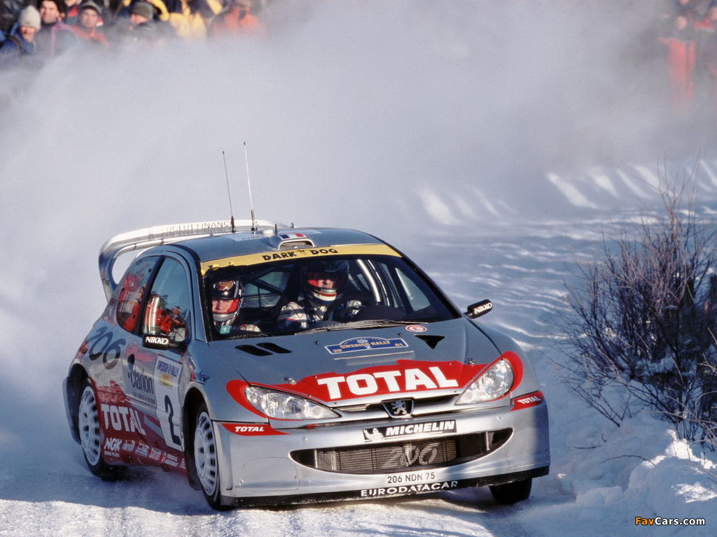 Peugeot 206 WRC 1999–2003 wallpapers (1024 x 768)