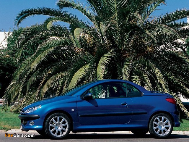Peugeot 206 CC 2001–03 photos (640 x 480)