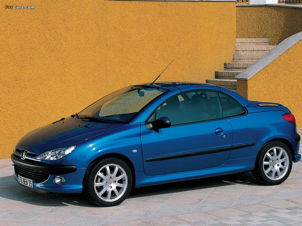 Peugeot 206 CC 2001–03 wallpapers (1024 x 768)