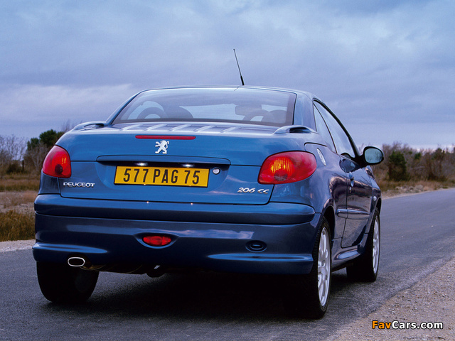 Peugeot 206 CC 2003–06 pictures (640 x 480)