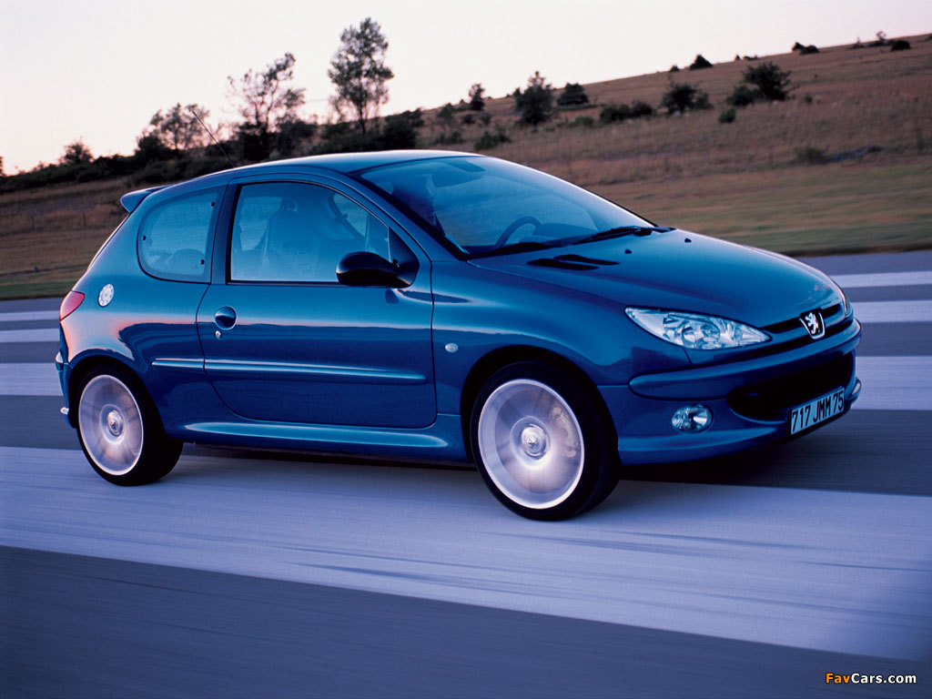 Peugeot 206 RC 2003–06 wallpapers (1024 x 768)